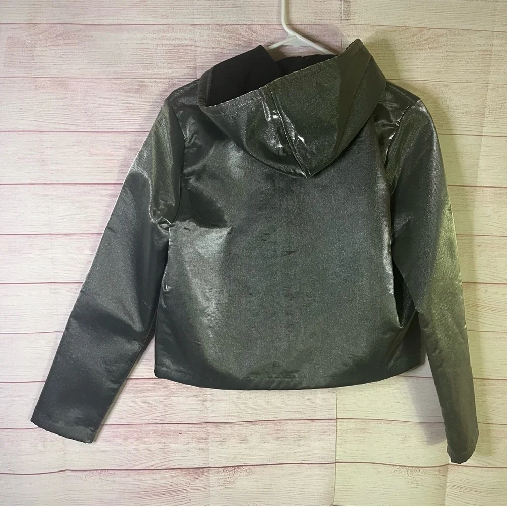 Vintage 2000s Y2K Ralph Ralph Lauren‎ silver metallic cropped jacket medium